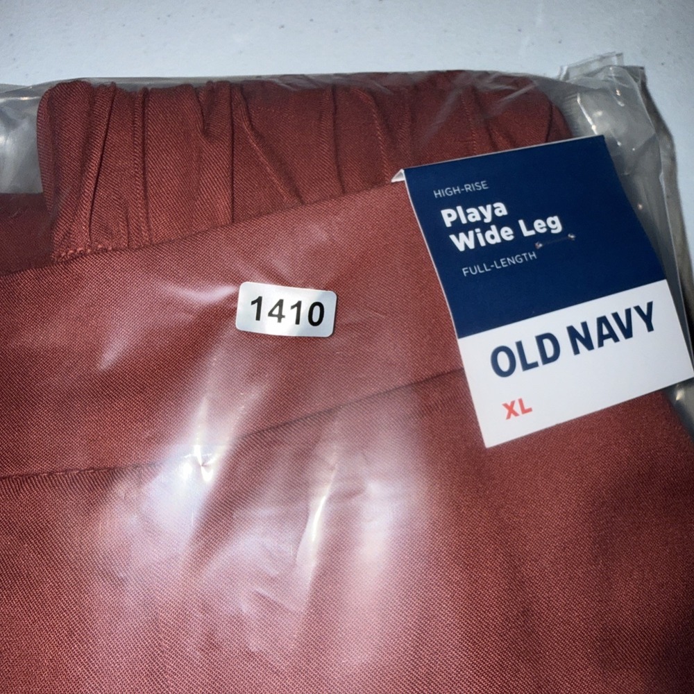 Old Navy High Waisted Playa Wide Leg Pant Russet Moon Rust Color-Size XL New NWT - Picture 13 of 13